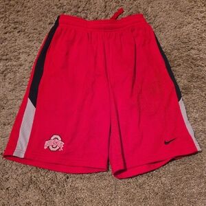 Nike Ohio State Red and Black Mesh Shorts, Dri-Fit